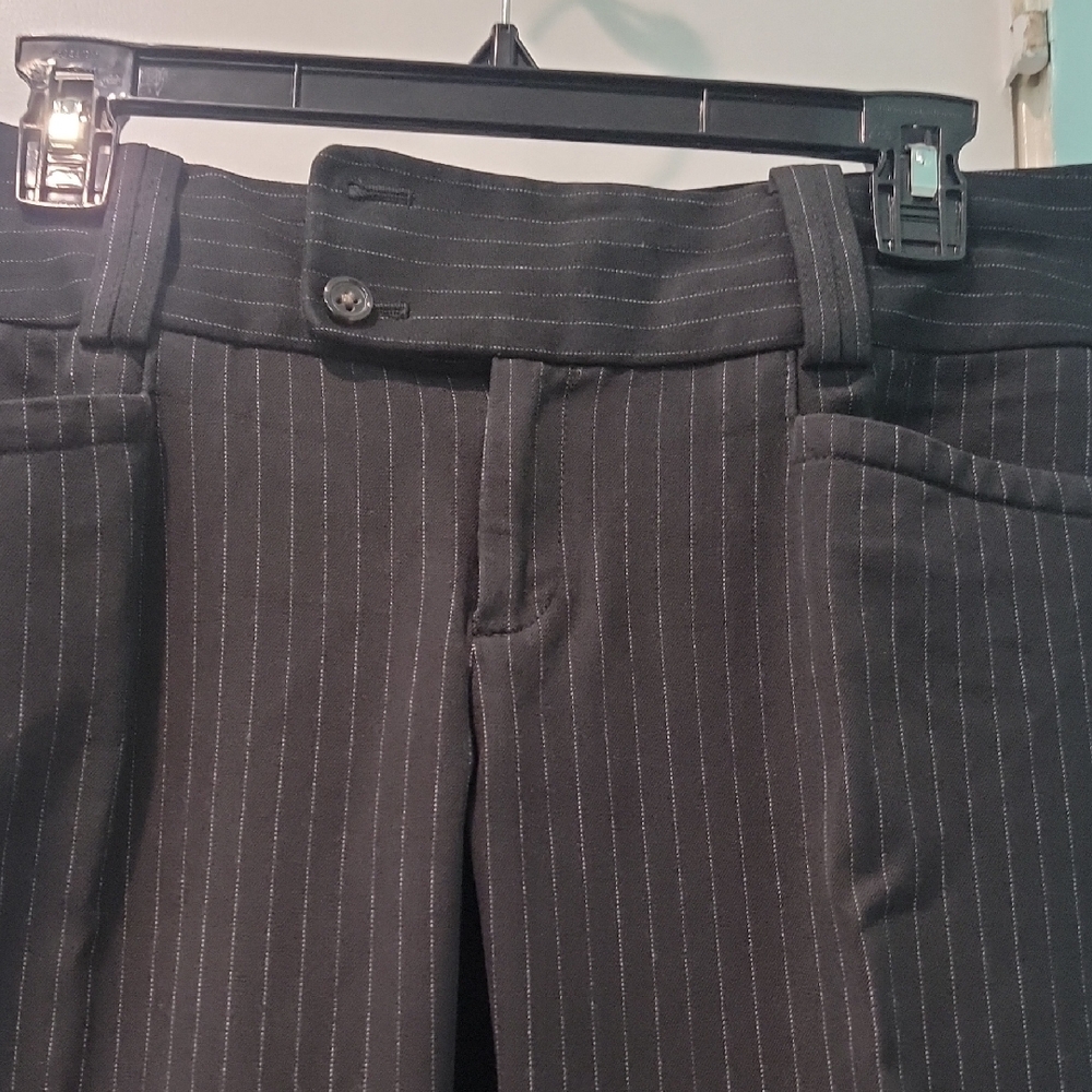 Banana Republic Black Pinstripe Trousers - Picture 3 of 5